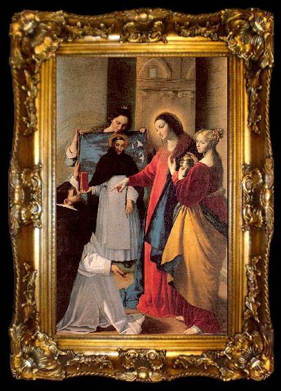 framed  Maino, Juan Bautista del The Virgin Appears to a Dominican Monk in Seriano, ta009-2